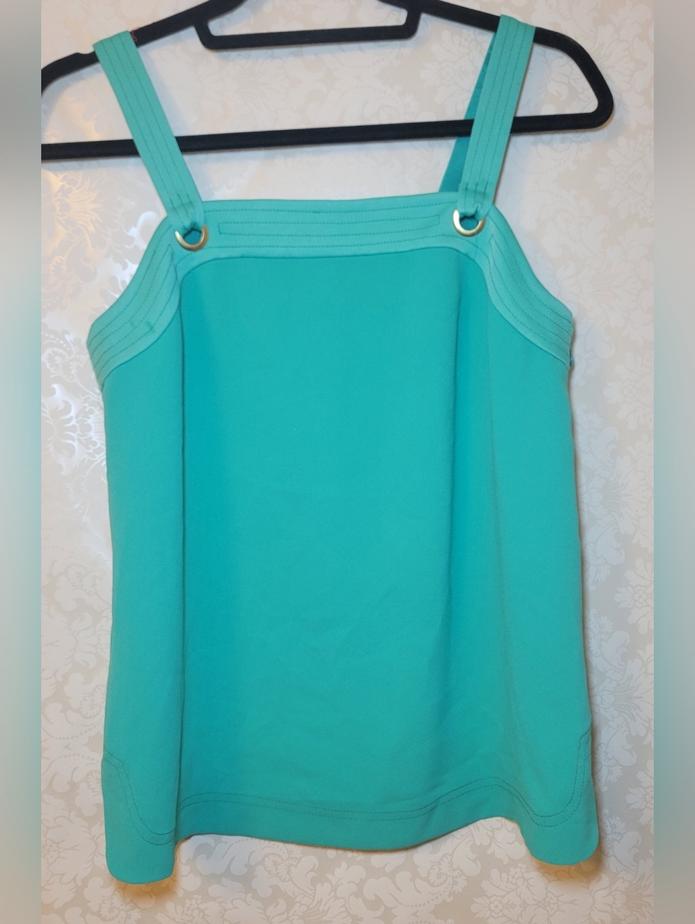 Trina Turk Turquoise Sleeveless Tank with Grommet Straps